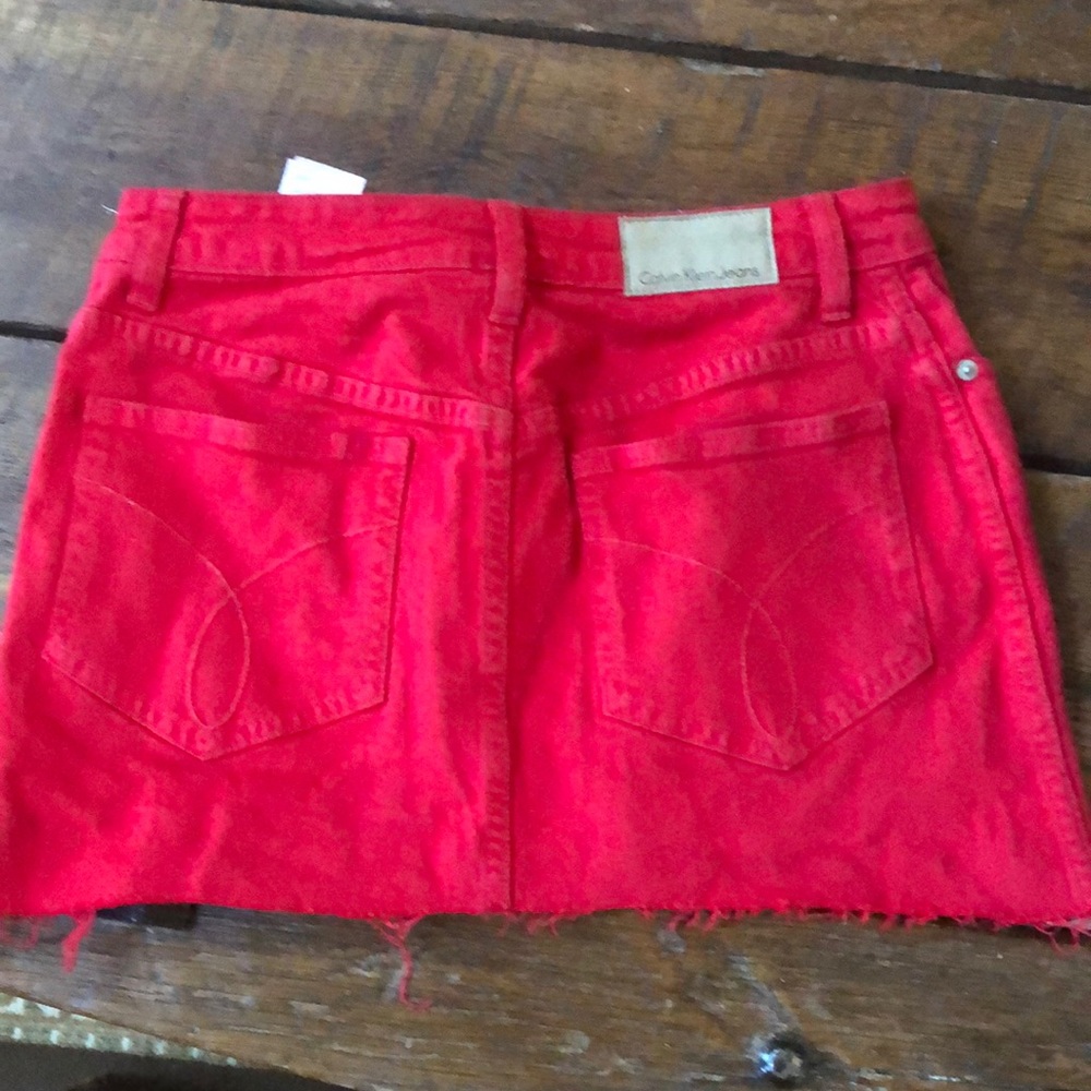 Calvin Klein Jeans raw hem skirt